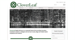 Desktop Screenshot of cloverleafcapital.com